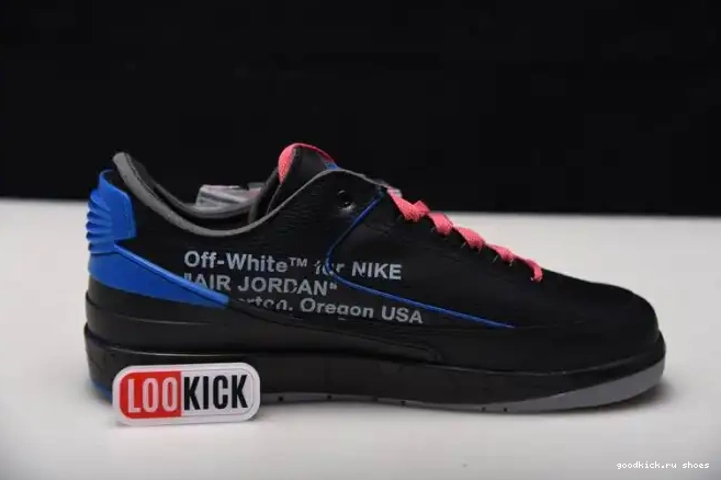 Rep Jordan Black Low Blue 2 Retro Off-White DJ4375-004 SP 0424